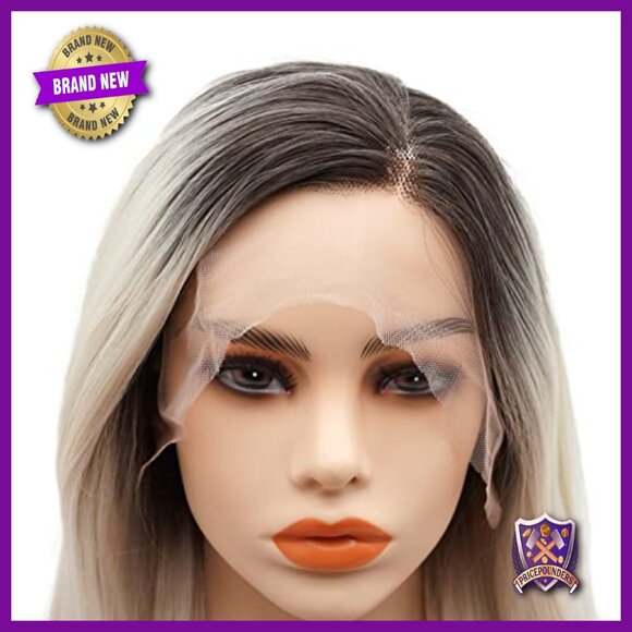 Synthetic Lace Front Wig 28 Inch Straight Heat Resistant Heavy Density